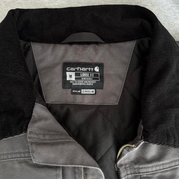 Carhartt relaxed fit canvas fleece lined jacket men’s medium - Picture 4 of 4